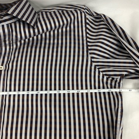 Bugatchi nice striped button up collared shirt - Picture 7 of 8